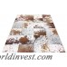 Foundry Select One-of-a-Kind Bellbrook Patchwork Hand-Woven Cowhide Brown/White Area Rug PGHO1164